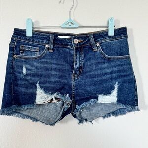 Kancan Jean shorts with leopard pockets. Super cute! Size medium